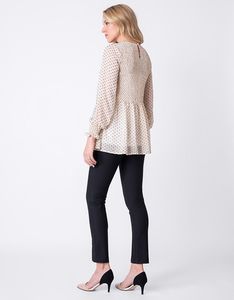 Vente en gros Vêtements <span class=keywords><strong>de</strong></span> maternité plissés pour femmes Hauts <span class=keywords><strong>chemisier</strong></span> <span class=keywords><strong>de</strong></span> maternité blancs - Product Image 5