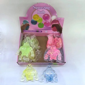 Juguetes de descompresión Jincan Factory al por mayor: Lindos y divertidos juguetes de gorila de malta transparente para apretar, ¡los más vendidos! - Product Image 2