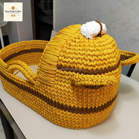 Literie tissée à la main de style moderne étoile poly couleur crochet tigre panier en peluche portable seau de remplacement pour linge de lit pour bébé