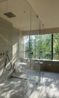 Porte de douche coulissante en verre trempé sans cadre, design moderne, écologique, avec poignée en acier inoxydable, pour hôtels et salles de bain