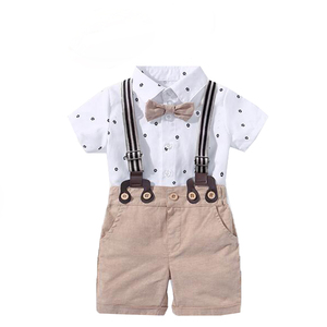 <span class=keywords><strong>Traje</strong></span> Formal de Verano 2024 para Bebé Niño: Camiseta, Pantalones Cortos y Mono para Iglesia, <span class=keywords><strong>Boda</strong></span> o Fiesta - Product Image 4