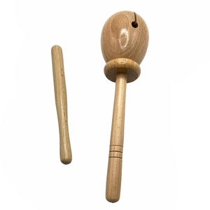 Bloc de percussion en bois naturel avec maillet, instrument de percussion manuel pour l'enseignement musical en maternelle, jouet éducatif - Product Image 3