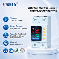 Régulateur de tension intelligent CNFLY électrique monophasé 15 kVA 2P 40A/63A/80A AC120V 230V en cuivre pur avec surveillance automatique et protection contre les surintensités
