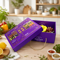 Personnalisation de boîte-cadeau de fruits haut de gamme avec boîte d'emballage écologique et personnalisation de boîte de couleur ondulée