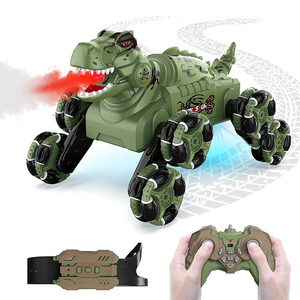 Cool <span class=keywords><strong>Dino</strong></span> Truck 2,4G 8WD Gesture Sensing RC <span class=keywords><strong>Stunt</strong></span> Cars Spray Light Sound Dinosaur Remote Control Car para niños - Product Image 1