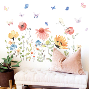 Adesivi murali colorati con farfalle <span class=keywords><strong>da</strong></span> giardino fiorito - Product Image 4