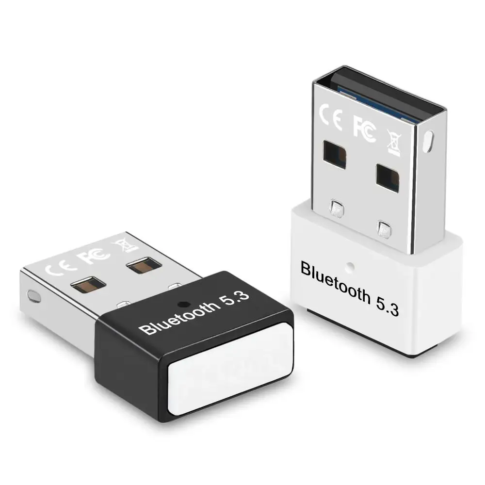 Mehrfarbiger USB BT 5.3 Adapter für PC, Plug & Play BT BLE Dongle Empfänger & Sender Unterstützt Windows 11/10/8.1/7