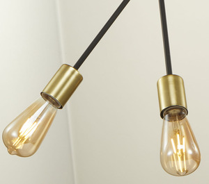 Lámpara Colgante de Cocina Lineal Sputnik de Latón de 10 Luces Estilo Industrial Vintage Waycross, Luz Blanca Cálida, Tamaño Mediano para Uso Doméstico - Product Image 5