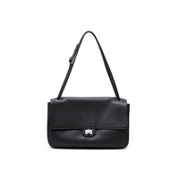 Tas Selempang Wanita Kulit Sapi Asli Bertekstur Pebbled dengan Tutup Lipat dan Kunci Putar, Ukuran Ganda, Multi Fungsi, untuk Penggunaan Sehari-hari, Bisa Digunakan di Ketiak dan Selempang