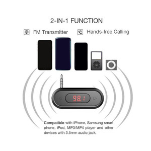 Mới đến xe FM transmitter, 3.5 âm thanh tiêu đề điện thoại di động Tablet FM tín hiệu transmitter cho âm nhạc tự động và lệnh khẩn cấp - Product Image 5