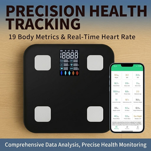 Báscula de Baño Solar de Alta Calidad con Tecnología de Sensor de Composición Corporal <span class=keywords><strong>BMI</strong></span>, Aplicación Gratuita para Google Play y Apple Store, Capacidad de 180 kg - Product Image 1