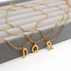 Collar con Letras del Alfabeto Inglés, Accesorios Coreanos, Diseño Exclusivo para Mujer, Colgante de Acero Inoxidable, Collar de Titanio - Product Image 2