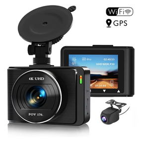 4K Wi-Fi araba arka kutu <span class=keywords><strong>2</strong></span> inç Full HD 1080P GPS Dashcam 24h park izleme çift Lens Video kaydedici Dvr IPS ekran tipi - Product Image 6