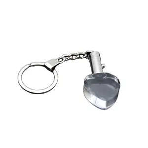 Cadeau promotionnel de porte-clés en cristal de balle de golf de basket-ball volley-ball football