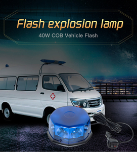 40W Ad Alta luminosità 12V-24v LED <span class=keywords><strong>Blu</strong></span> <span class=keywords><strong>lampeggiante</strong></span> magnetico strobo faro luci per tuck - Product Image 2