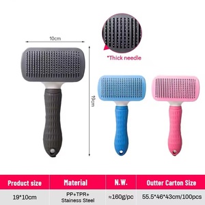 High Quality Metal Needle <b>Pet</b> Grooming Flexible Stainless Steel Comb Cat Dog Massage Hair Removal Knot Open Hair Removal <b>Brush</b> - Product Image 2