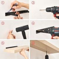 Étagères flottantes en MDF, étagère murale multifonctionnelle en bois, solution de rangement murale pour l'organisation des étagères à domicile