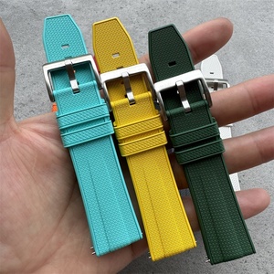 Nouveau Style Tissage Motif Fluor Caoutchouc Bracelet De Montre Sport Bracelet Personnalisé <span class=keywords><strong>Noir</strong></span> 20mm 22mm FKM Bracelet De Montre - Product Image 3