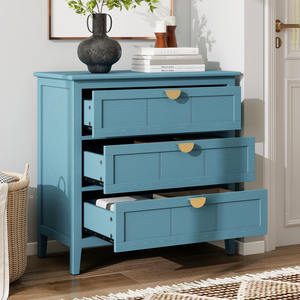3 <b>Drawer</b> Cabinet American Style <b>Storage</b> Unit <b>For</b> Bedroom Living Room Study - Product Image 6