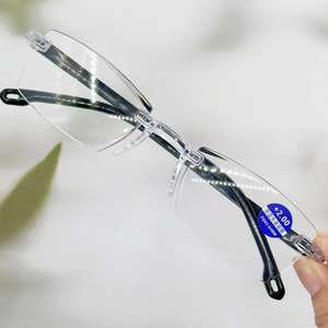 Gafas de Lectura Estilo 2023 - Montura de Diamante de una Pieza sin Marco con Borde Biselado, Ideales para Vendedores Ambulantes y Puestos de Calle - Product Image 5