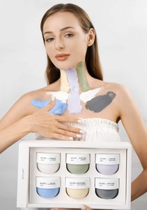 RUFEI Macaron terapi peremajaan kulit, Set masker wajah perawatan kulit, masker wajah lumpur warna-warni untuk manajemen acak warna kulit - Product Image 3