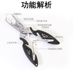 Pince de pêche YTQHXY en acier inoxydable, dégorgeur d'hameçons portable, accessoires de pêche multicolores - Product Image 2