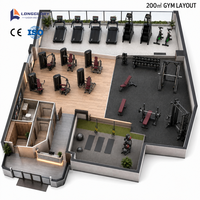 Paquete Completo de Equipos de Gimnasio Directo de Fábrica, 350 m², Entrenamiento de Fuerza Comercial, Máquinas de Cardio y Pesas Libres