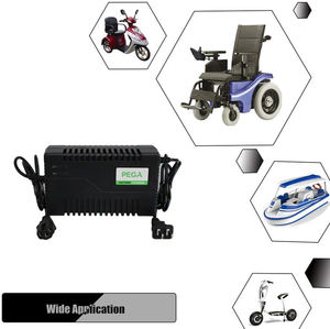 Cargador rápido eléctrico portátil de 24V-72V 5A-40A para motocicletas, scooters, coches con enchufe de Reino Unido/EE. UU., Cargador rápido de hierro estándar - Product Image 2