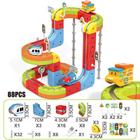 Jouets de voitures sur rail magnétique pour tout-petits, circuit de course flexible, assemblage DIY, ensembles de trains électriques orbitaux