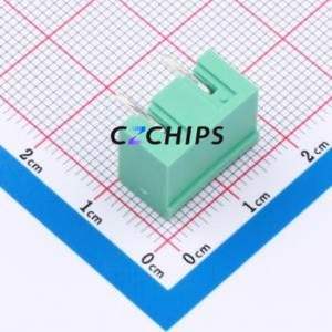 MX2EDGRC-7.62-02P-GN01-Cu-A Plug-in Terminal Block Through hole,P=7.62mm Board-to-Board / Socket - Closed 1x2P 7.62mm Green - Product Image 2