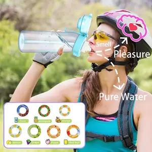 2023 BPA Free Fruit Fragrance Sports Drinking Water Bottle Fruit Flavor Water Air Scented With Flavor Pod Cups