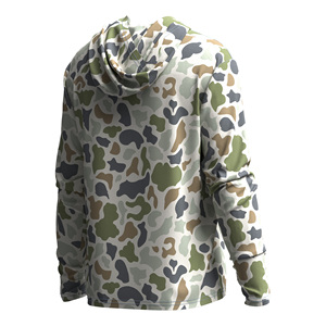 เสื้อฮู้ดดี้และเสื้อเชิ้ตตกปลาลายพรางพิมพ์ลายตามสั่งขายส่งสำหรับผู้ชาย UPF 50 กันน้ำ ระบายอากาศ แห้งเร็ว ป้องกันรังสียูวี - Product Image 3