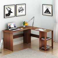 Table de bureau d'ordinateur d'étude blanche simple de combinaison de bibliothèque d'angle en bois d'escritorio moderne avec le tiroir d'étagère