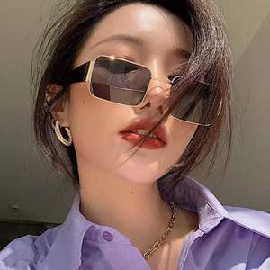 Jamie 3456 Metal Frame Square Sunglasses Gold Unisex UV400 Protection Street Style - Product Image 3