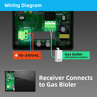 Termostato Inteligente WiFi Moderno TP618RF 230V para Sistemas de Calefacción a Gas y Eléctricos en Hogares y Hoteles, Material de PC Ecológico