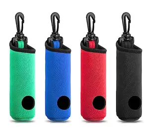 Neoprene mini golf ball and tee holder pouch, Portable golf ball Storage bag with Clip