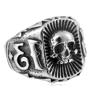 Yunnique – bague en acier titane pour hommes, bijoux Punk Hip Hop, Design géométrique, numéro 13, cadeau, bagues à la mode - Product Image 4