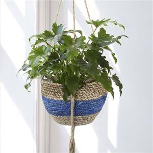 <span class=keywords><strong>Tutto</strong></span> <span class=keywords><strong>per</strong></span> la vite da giardinaggio intrecciata cesto appeso a mano con pianta inclusa vaso di fiori cestini organizzatore in vimini - Product Image 5