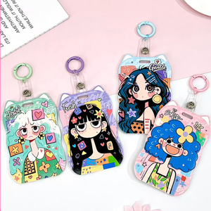 ขายตรงจากโรงงาน ที่ใส่บัตรนักเรียนลายสาวน่ารัก พิมพ์ลายตามสั่ง  แบบพลาสติกยืดหดได้ สำหรับใส่บัตรเข้ามหาวิทยาลัย พร้อมช่องใส่รูป - Product Image 4