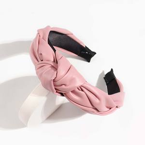 <span class=keywords><strong>2026</strong></span> हेडबैंड नया आया Pu चमड़े के हेयरबैंड गुलाबी रंग के नंदीदार हेयर बैंड कपड़े को महिलाओं के लिए - Product Image 1