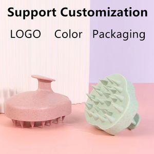 Cepillo de masaje profesional de silicona para el cuidado de la salud, cepillo de pelo de paja de trigo para el hogar, masajeador de cuero cabelludo, champú, cepillo de pelo para el crecimiento del cabello - Product Image 4