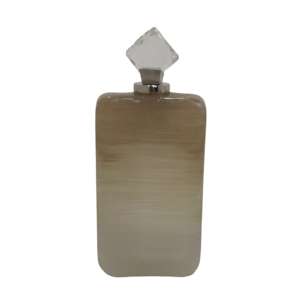 Vaso rettangolare in vetro con tappo in acrilico inciso per decorare il tavolo del soggiorno, vaso per fiori come complemento d'arredo. - Product Image 2