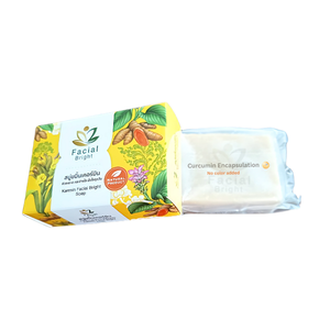 สบู่เคอร์มิน ขมิ้น ไบรท์ โซป เทคโนโลยีการห่อหุ้มสารธรรมชาติเพื่อผิวกระจ่างใส สบู่สำหรับดูแลผิวใส ลดสิว - Product Image 5