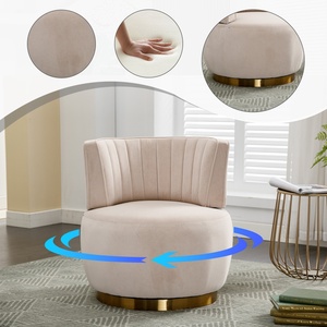 M 360 °   Sillón Giratorio Moderno Tapizado con Brazos Redondos <span class=keywords><strong>para</strong></span> Sala de Estar, Dormitorio, <span class=keywords><strong>Oficina</strong></span>, Hotel, Sala de Espera - Product Image 3