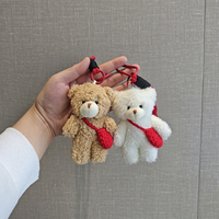 Porte-clés en peluche ours kawaii avec blush, style japonais mignon, breloque pour sac, accessoire pour machine à griffes, pour sacs et sacs à main