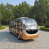 Bus électrique de tourisme fermé avec portes, moteur haute puissance, 14 places, navette de transport urbain, bus de tourisme