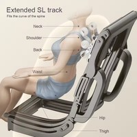 Sillón de Masaje con Compresión Caliente 8D, Gravedad Cero, Spa, 60W, Inteligente, Tuya, Eléctrico, Masaje Corporal Completo con Función de Calefacción, Cuero PU