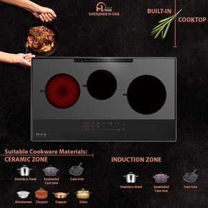 Systèmes de cuisson intelligents Doopen Perfect, cuisinière hybride induction-céramique intégrée 5900W avec capteur et application - Product Image 2