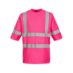 Chemise de sécurité haute visibilité avec col zippé, vêtements de travail industriels réfléchissants, 100% polyester, certifiée ANSI/ISEA 107 Classe 2/3 - Product Image 1
