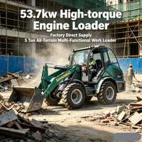 Kostengünstiger 53,7-kW-Hochdrehmoment-Motorlader aus China, 5 Tonnen Allterrain-Multifunktionslader für verschiedene Arbeitsplätze